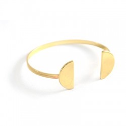 78010218 Braccialeto Aggiustabile in Metallo Ottone 59mm con 2 Semicerchi