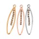 Colgante de Metal Latón con Cadena 10x39mm