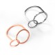 Anello in Metallo Ottone con Cerchi 29x22mm