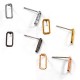 Pendiente de Metal Latón Rectangular con Pin 5x10mm