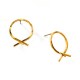 Boucle D'Oreille Ronde en Laiton 18 x 20 mm
