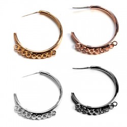 Brass Earring with 9 Loops 30mm