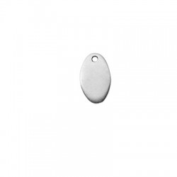 78010468 Ciondolo in Metallo Ottone Targhetta Ovale 7x12mm