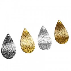 Breloque en Laiton en Forme de Goutte 13 x 25 mm