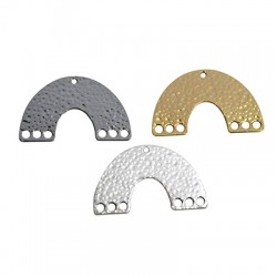 Pendentif Demi-Cercle en Laiton 25 x 40 mm