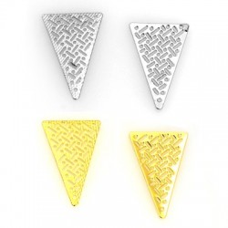 Pendentif Triangle en Laiton 18 x 28 mm