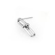 Boucle d'oreille en Laiton Irrégulière avec boule 6 x 18 mm
