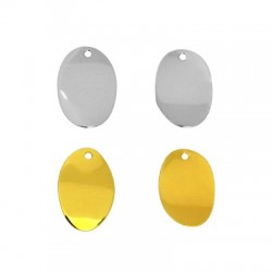 Colgante de Metal Ovalado 12x14mm