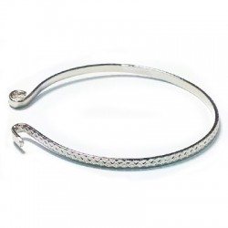 Braccialetto in Acciaio Regolabile Zigrinato 57x3mm