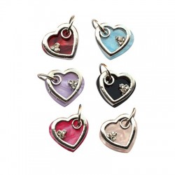 Metal Charm Heart 15x13mm