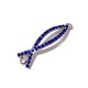 Conector de Metal Pez con Strass 10x47mm