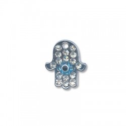 Metal Zamak  Hamsa Hand Eye 18x21mm