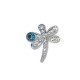 Colgante de Metal Libelula Ojo con Strass 22mm