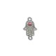 Enameled Zamak Eye Hamsa Hand (Fatima) 24x14mm