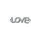 Conector de Metal Palabra "LOVE" con Perlitas 36x11mm
