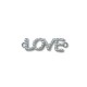 Connettore in Metallo Scritta "LOVE" con Perline 36x11mm