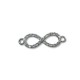 Connettore in Metallo Simbolo Infinito con Strass 33x10mm