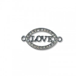 Zamak Ovale « LOVE » 36 x 20 mm