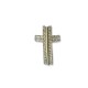 Passante in Metallo Croce con Strass 30x19mm