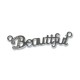 Conector de Metal Palabra "BEAUTIFUL" con Strass 51x15mm