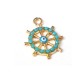 Colgante de Metal Zamak Timón de Barco con Strass 14mm