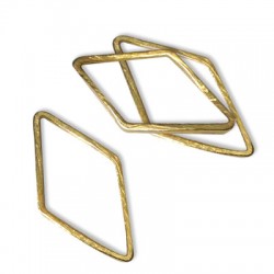 Brass Rhombus Ring 9.5x16.5mm