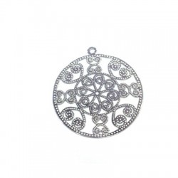 Pendente in Metallo Ottone Rotondo Tagliato a Laser 31mm
