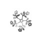 Μεταλλικό Μπρούτζινο Στοιχείο Φιλιγκρί Λουλούδι 35mm