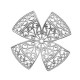 Μεταλλικό Μπρούτζινο Στοιχείο Φιλιγκρί Λουλούδι 53mm
