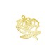 Brass Laser Cut Rose 14x11mm