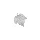 Feuille en Filigrane Découpée au Laser en Laiton 31 x 35 mm