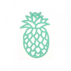 Brass Filigree Pineapple Pendant 48x30mm