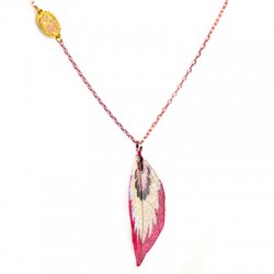 Pendente Foglia Naturale Placcata (40x60mm)
