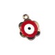 Metal Zamak  Enamel Pendant Flower Eye 14mm