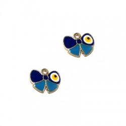 Œillet nœud Pendentif en Zamak Émaillé 14 x 11 mm