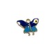 Charm in Zama Smaltato Farfalla con Occhio 20x13mm