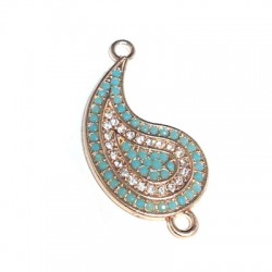 Zamak Connector Teardrop 18x30mm with Stones