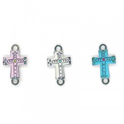 Conector Cruz de Metal Zamak Esmaltado 15x18mm