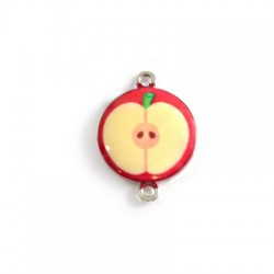 Conector de Metal Zamak Manzana con Esmalte 18mm