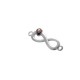 Intercalaire symbole infini avec coccinelle émaillée en Métal/Zamak 22x10mm