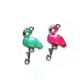 Conector de Metal Zamak con Esmalte Flamingo 15x26mm