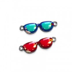 Conector de Metal Zamak con Esmalte Gafas de Sol 24x9mm