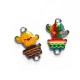 Enameled Zamak Connector Cactus 13x16mm