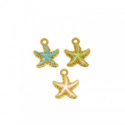 Zamak Charm Starfish w/ Enamel 15mm