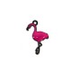 Enameled Zamak Charm Flamingo 13x25mm