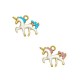 Enameled Zamak Charm Unicorn 19x12mm