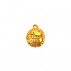 Colgante de Metal Zama Planeta Tierra Globo Esmaltado 13mm