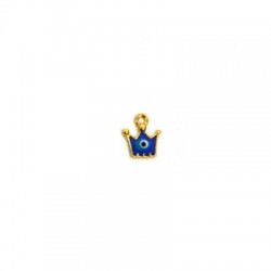 Charm Couronne œil en Zamak Émaillé 8 x 7 mm