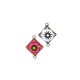Enameled Zamak Connector Rhombus 13x14mm