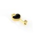 Enameled Zamak Charm Key Heart 6x16mm